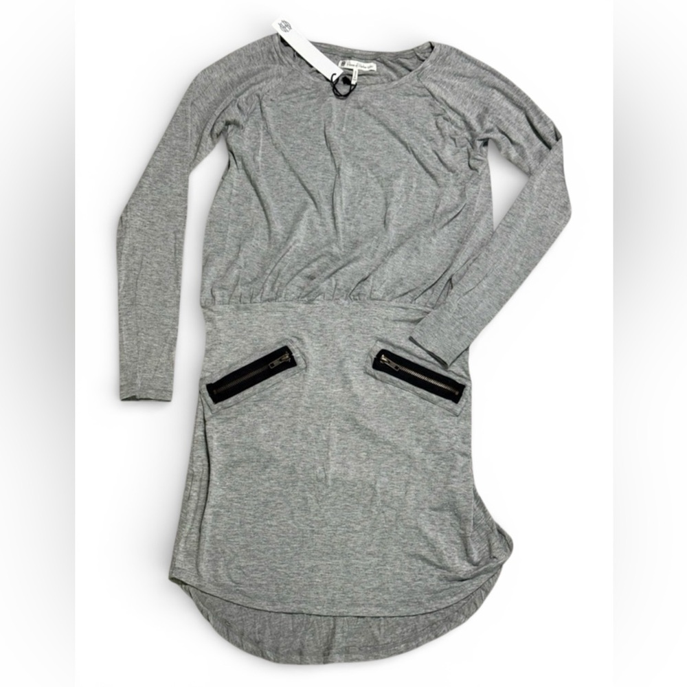 NWT House of Harlow 1960 Sadie High Low Grey Dress